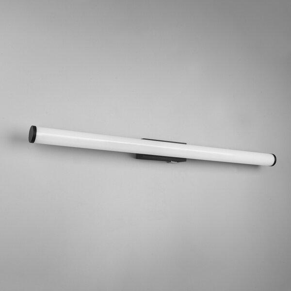 Trio Lighting Aplică de perete Mattimo LED, lățime 80 cm, negru, întrerupător, Negru, Baie, Metal, Modern