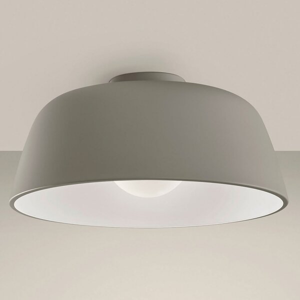LEDS-C4 Miso plafonieră Ø 43,3 cm gri piatră, reglabil, Gri, Camera de zi / sufragerie, Metal, Design