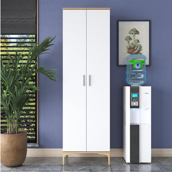Dulap cu rafturi Jenaretta 2 (Nuc + alb). 1106728