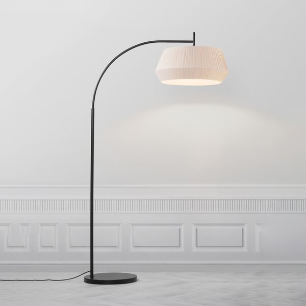 Nordlux Lampadar Dicte, abajur legat manual, bej, Bej, Camera de zi / sufragerie, Țesătură / Textil, Scandinavă