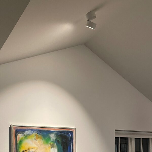 LOOM DESIGN Aim LED spot de plafon 1 bec alb, reglabil, Alb, Camera de zi / sufragerie, Metal, Modern
