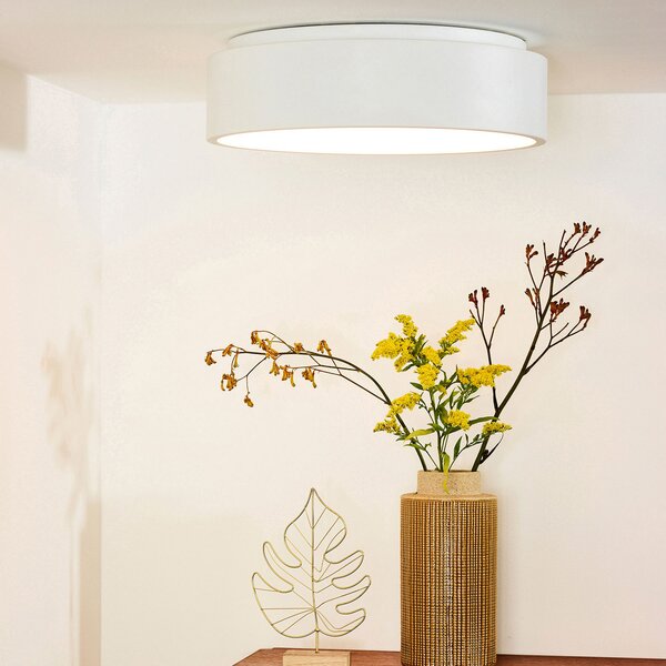 Lucide Plafonieră cu LED Talowe, alb, Ø 45 cm, reglabil, Alb, Camera de zi / sufragerie, Metal, Modern