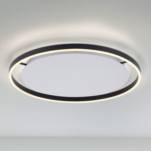 JUST LIGHT. GmbH Plafonieră LED Ritus, Ø 58,5 cm, antracit, reglabil, Negru, Camera de zi / sufragerie, Metal, Modern