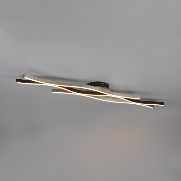 Trio Lighting Plafonieră cu LED Blaze, CCT, dimabil, aluminiu, reglabil, Metalic, Camera de zi / sufragerie, Metal, Modern