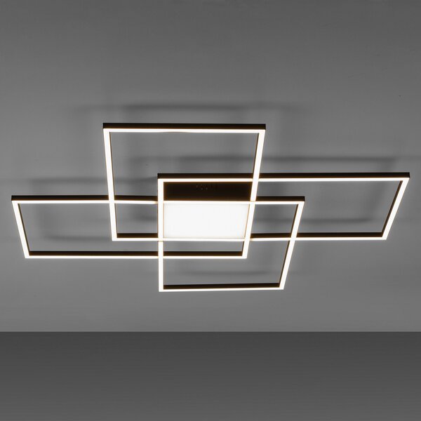 Q-Smart-Home Paul Neuhaus Q-ASMIN plafonieră LED, 80 x cm, reglabil, Negru, Camera de zi / sufragerie, Plastic, Modern
