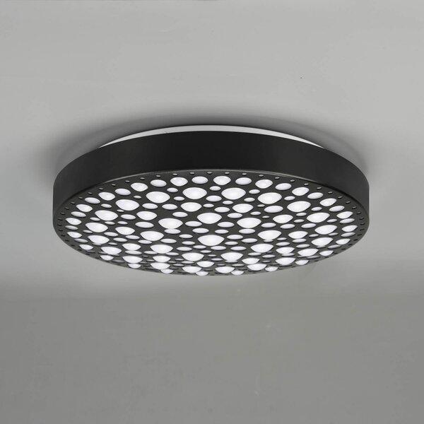 Reality Leuchten Chizu plafonieră LED Ø 40,5cm reglabilă RGB neagră, reglabil, Negru, Camera de zi / sufragerie, Plastic, Modern