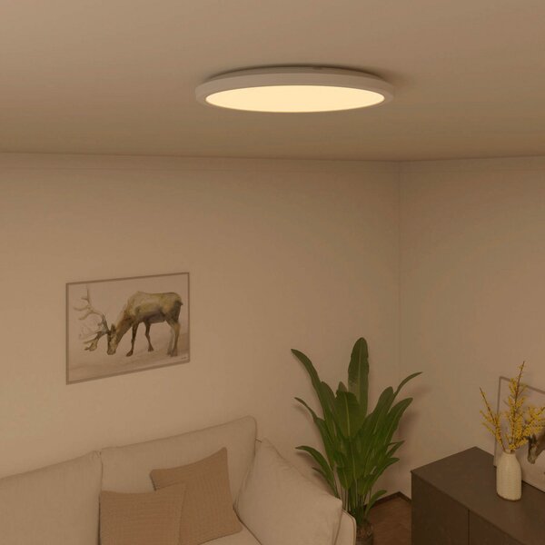 Calex Plafonieră Smart Halo LED, Ø 29,2 cm, reglabil, Alb, Camera de zi / sufragerie, Plastic, Modern