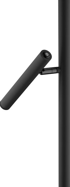 HELL Streak lampadar LED, 2 becuri cu dimmer, negru, reglabil, Negru, Camera de zi / sufragerie, Metal, Modern