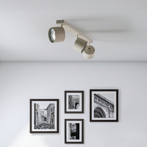 Argon Spot de tavan Chloe reglabil cu 3 becuri, bej,, Bej, Camera de zi / sufragerie, Metal, Modern