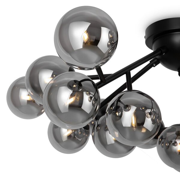 Maytoni Dallas plafonieră 20-lumini, înălțime 25 cm, negru, reglabil, Negru, Hol, Metal, Modern