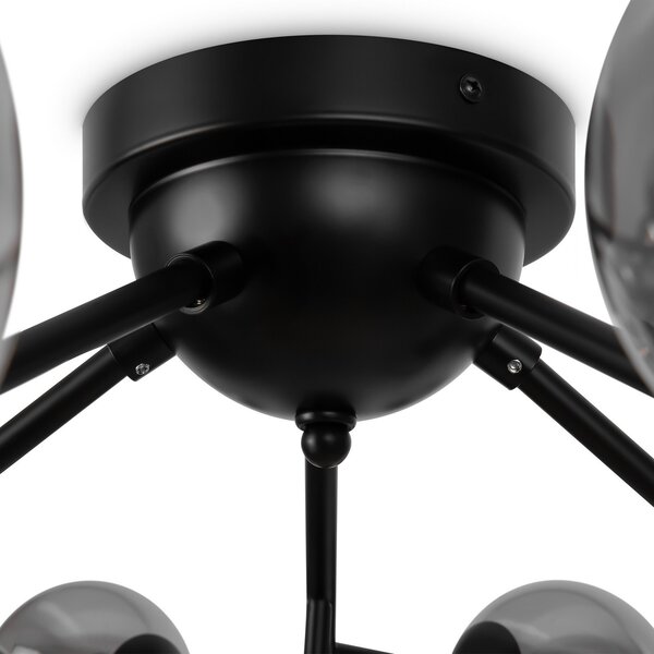 Maytoni Dallas plafonieră 20-lumini, înălțime 25 cm, negru, reglabil, Negru, Hol, Metal, Modern