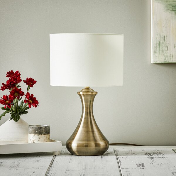 Searchlight Lampă de masă Touch 2750, alamă antic, reglabil, Bronz / Alamă Veche, Camera de zi / sufragerie, Țesătură / Textil