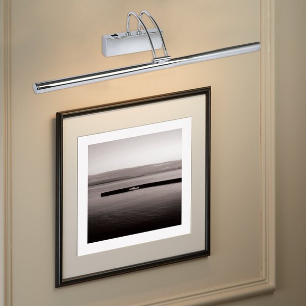 Searchlight Piktura - Lampă de tablou cu LED întrerupător, cromată, Metalic, Camera de zi / sufragerie, Metal, Modern