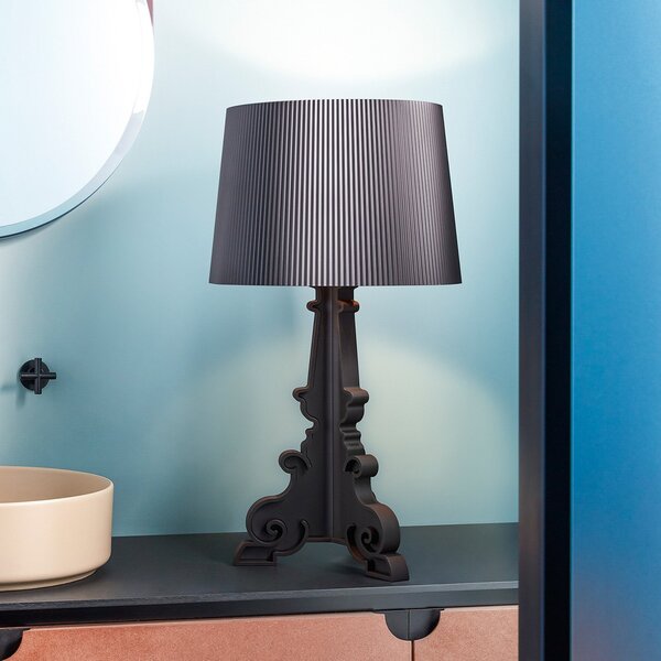 Kartell Bourgie Mat lampă de masă LED E14 negru, reglabil, Negru, Camera de zi / sufragerie, Plastic, Design