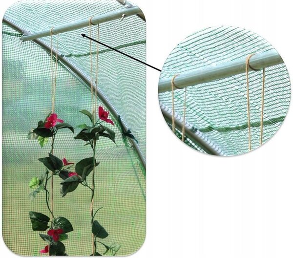 Sera solar tip tunel 8x3x2 m, cadru metalic, folie PE cu filtru UV4, 10 ferestre