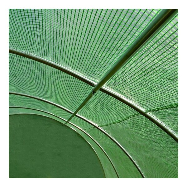 Sera solar tip tunel 8x3x2 m, cadru metalic, folie PE cu filtru UV4, 10 ferestre