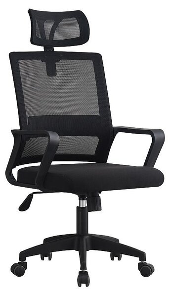 Scaun ergonomic de birou, reglabil si rotativ, tetiera integrata, mesh
