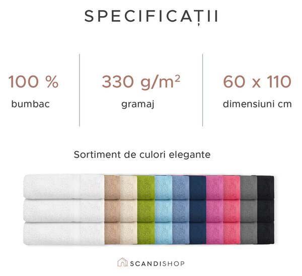 Prosop CLARYSSE ELEGANCE 60x110 cm coral, 100% bumbac