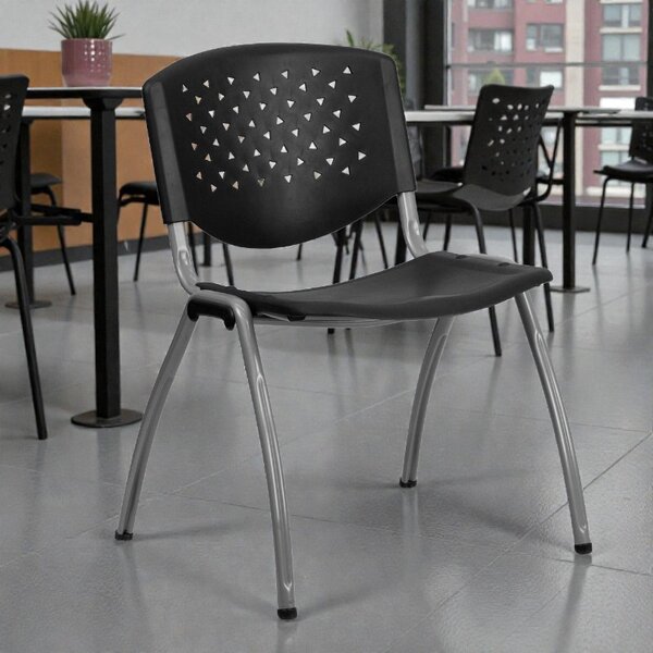 Scaun terasa, bucatarie, spatar si sezut PP, model perforat, inaltime 82 cm