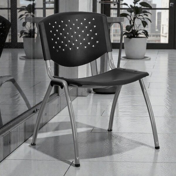 Scaun terasa, bucatarie, spatar si sezut PP, model perforat, inaltime 82 cm