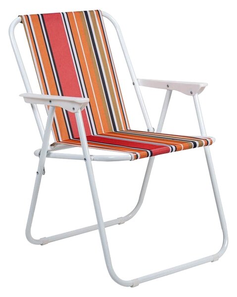 Scaun pliabil plaja si camping, metalic, usor, compact, 58x52x73 cm, maxim 80 kg