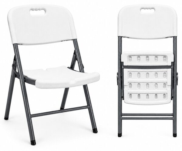Scaun pliabil pentru gradina, camping, catering, cadru metalic, 120 kg, 46x53x87 cm