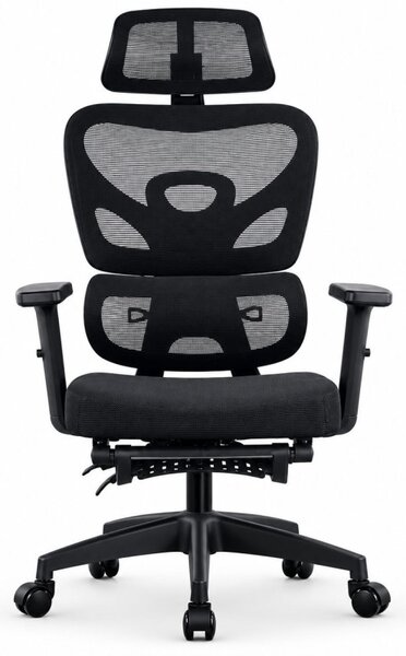 Scaun ergonomic premium pentru birou, tetiera reglabila, suport lombar reglabil, suport picioare