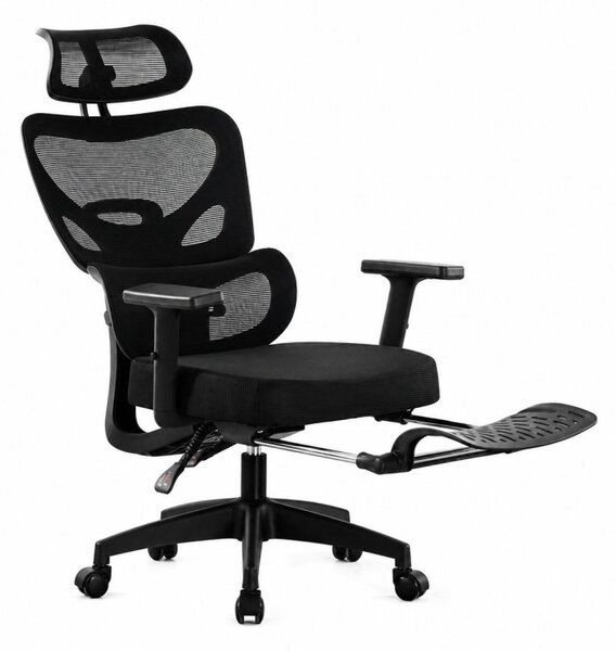 Scaun ergonomic premium pentru birou, tetiera reglabila, suport lombar reglabil, suport picioare