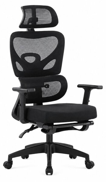 Scaun ergonomic premium pentru birou, tetiera reglabila, suport lombar reglabil, suport picioare