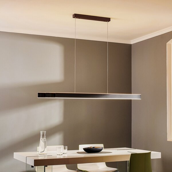 PURE Lampă suspendată LED Lume, grafit, CCT, reglabil, Negru, Camera de zi / sufragerie, Metal, Modern