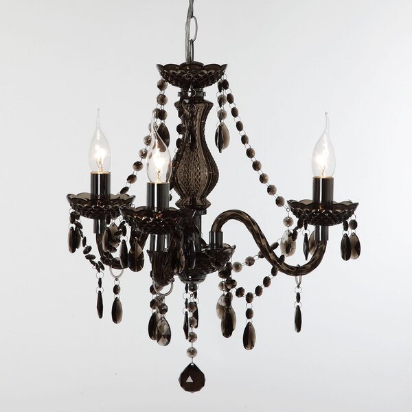 Reality Leuchten Candelabru Perdita 3 becuri negru, reglabil, Negru, Camera de zi / sufragerie, Metal, Viața tânără