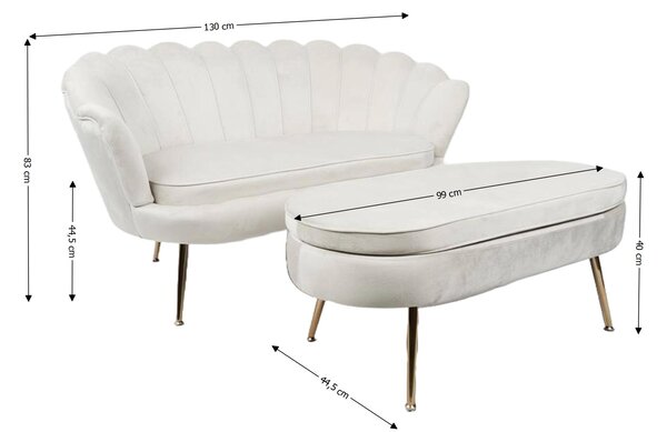 Set Marbella Canapea cu Masuta KJL213, Bej