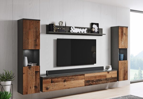 Set mobilier URAL XL, matera/stil vechi inchis