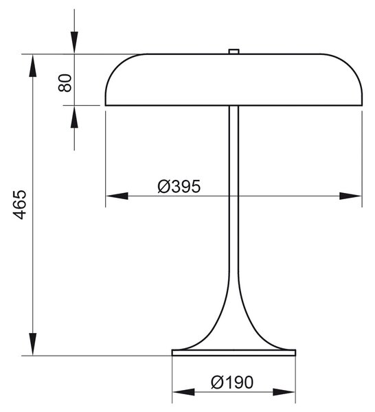 Aluminor Madison lampă de masă lăcuită în alb, Alb, Camera de zi / sufragerie, Metal, Modern