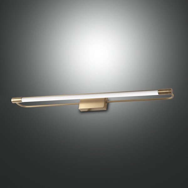 Fabas Luce Aplică de perete LED Rapallo, alamă, IP44, 60 cm, Auriu / Alamă, Hol, Metal, Modern