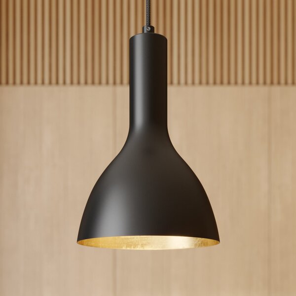 Arcchio Lampă suspendată Cosmina, 1 bec, negru, metal, reglabil, Negru, Bucătărie, Metal, Modern