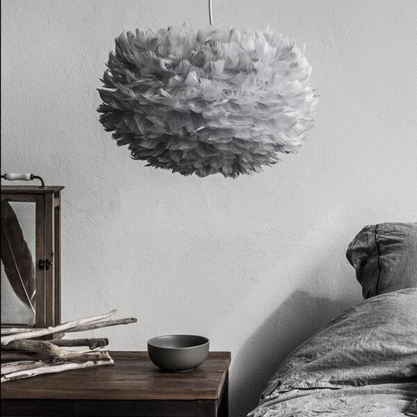 UMAGE Eos medium lampă suspendată gri deschis, reglabil, Gri, Camera de zi / sufragerie, Design