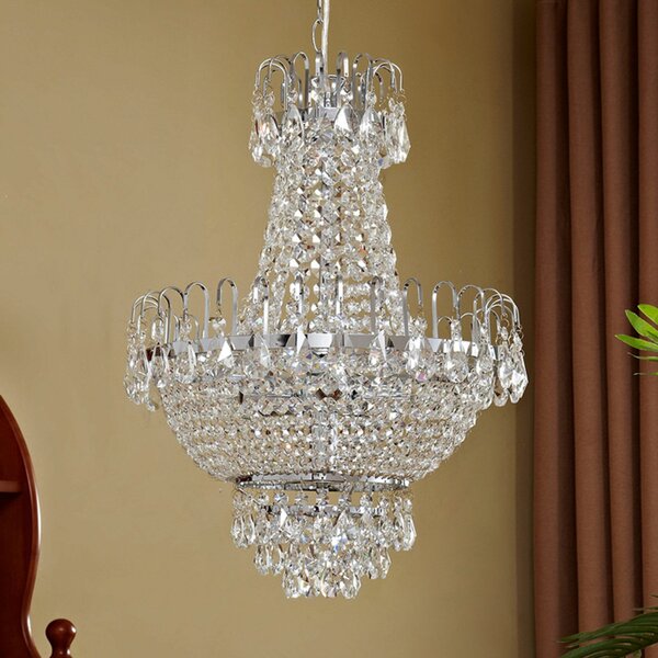 Lindby Candelabru Casparia, cromat, cristal, E14, reglabil, Transparent, Camera de zi / sufragerie, Cristal, Antichitate