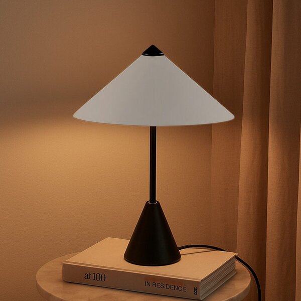 Lindby Lampă de masă Norvik, înălțime 35 cm, negru/gri, metal, Negru, Camera de zi / sufragerie, Metal, Modern