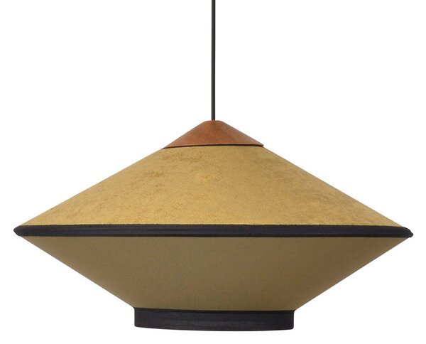 Forestier Lampa suspendată Cymbal S, bronz, Ø 50 cm, E27, reglabil, Bronz / Alamă Veche, Camera de zi / sufragerie, Țesătură / Textil, Design