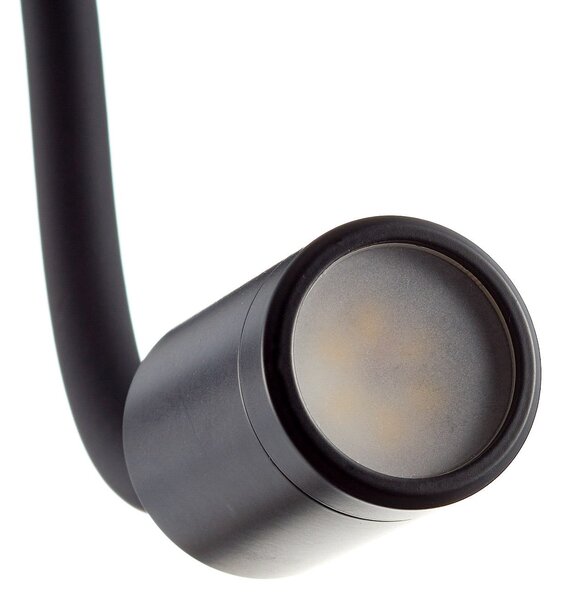 IDEAL LUX Aplică de perete flexibilă Focus LED, neagră, Negru, dormitor, Metal, Modern