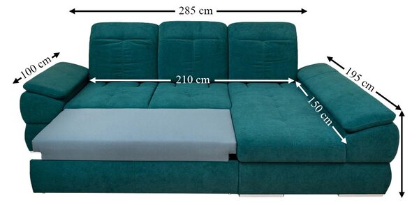Colțar Extensibil Denver 2 Verde - Vega 27 Dreapta