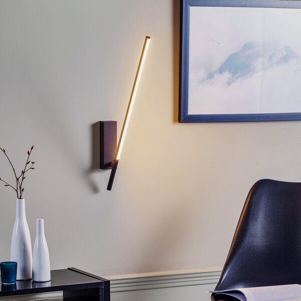 LEDS-C4 Tubs aplică perete LED rotativă și pivot., Negru, Camera de zi / sufragerie, Metal, Design