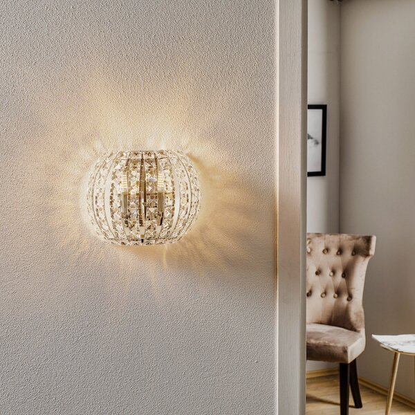 Schuller Valencia Aplică de perete LED cristal Diamond, Transparent, Camera de zi / sufragerie, Cristal