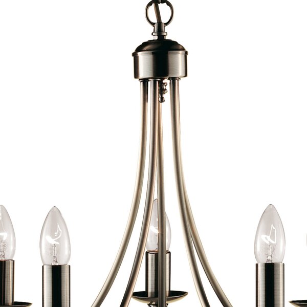 Searchlight Candelabru Maypole 5 becuri, reglabil, Bronz / Alamă Veche, Camera de zi / sufragerie, Metal, Antichitate