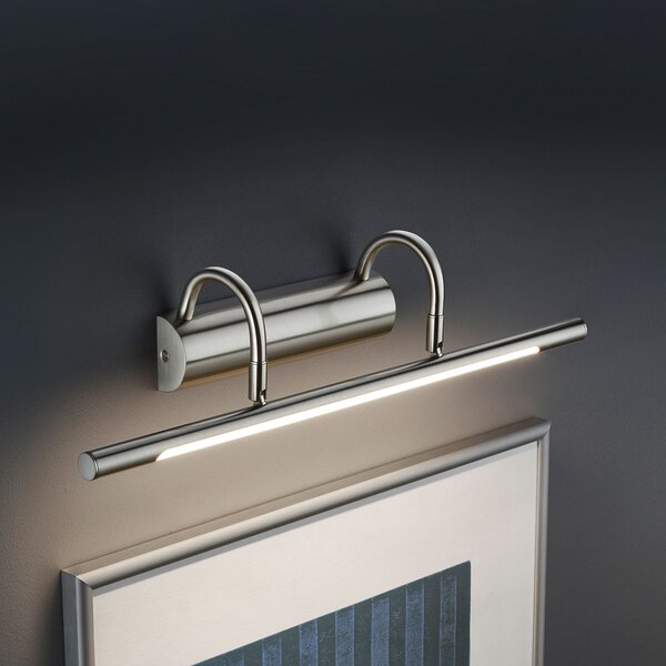 Trio Lighting Aplică de perete cu LED Lorena, nichel mat, Gri, Camera de zi / sufragerie, Metal, Modern