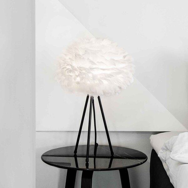 UMAGE Eos Mini lampă de masă alb/tripod negru, Alb, Camera de zi / sufragerie, Design, Umbră de masă