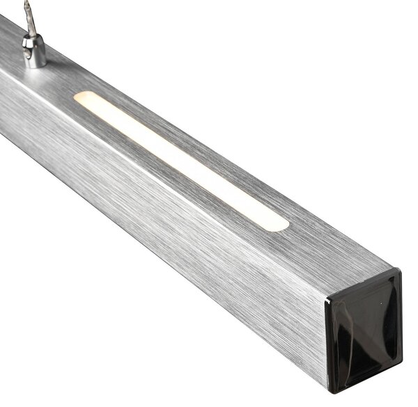 Reality Leuchten Lampă suspendată LED Paros cu Switchdimmer alu, reglabil, Metalic, Camera de zi / sufragerie, Metal, Modern