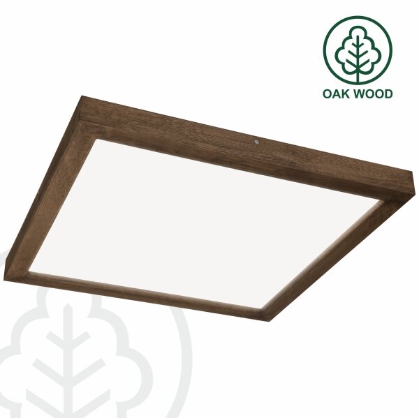 Brilagi-LED Corp de iluminat pentru baie WOODY FRAME LED/40W/230V 60x60 cm IP44 stejar/nuc