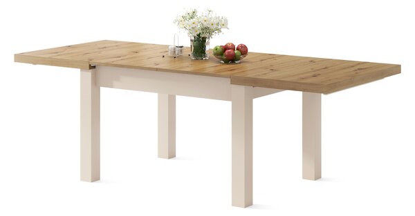 Mazzoni ROYAL Stejar Artisan/Bej (Șampanie) - MASĂ EXTENSIBILĂ PÂNĂ LA 2,7 m